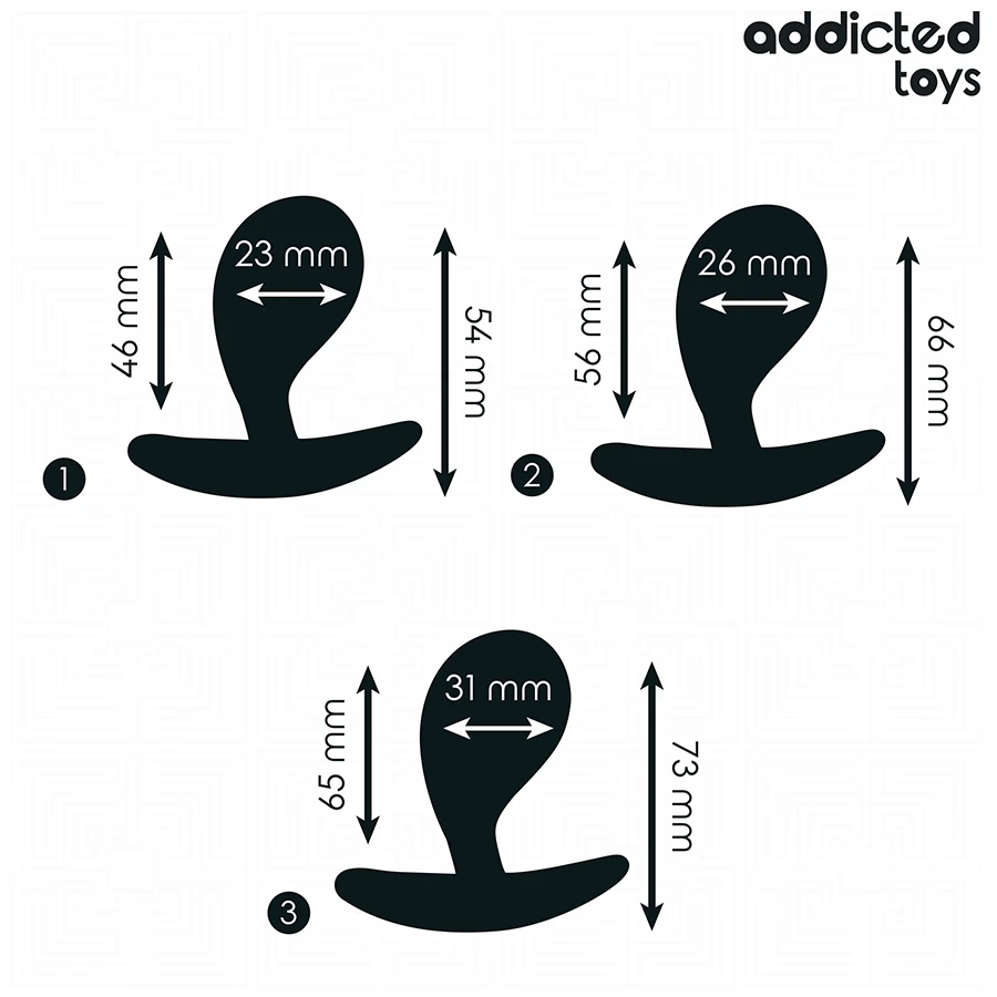ADDICTED TOYS - CONJUNTO DE 3 PLUG ANAL MODELO 3